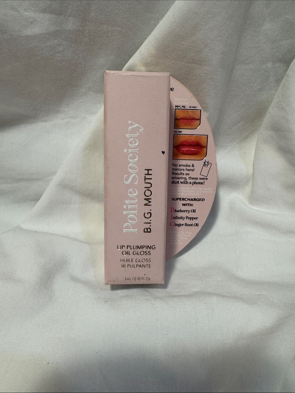Polite Society B.I.G. MOUTH Lip Plumping Oil Gloss — Soft Pink